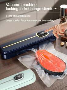 RAF Seladora à Vácuo Digital Portátil 2 em 1 + Seladora de Sacolas. Seladora a Vácuo - Uma Poderosa Seladora a Vácuo para Alimentos com 4 Modos (Seco/Úmido/Fofo/Pó), Visor Digital Tactil, e Selagem de Ar Automática. Adequada para Armazenamento de Alimentos, Cozimento Sous Vide e Preparo de Refeições.