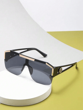 SAIXUAN Fashionable New Lion Head Hollow Stylish Fashion Glasses, European And American Integrated Sports Fashion Glasses With Futuristic Design For Summer Beach Vacation,Outdoor,Travel