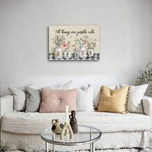 1pc Framed Canvasv Christian Wall Art Botanical Plant Pictures Wall Decor Jesus Religious Wall Art Canvas Paintings Ideal Gift For Bedroom Living Room Corridor Wall Art Wall Decor Room Decoration