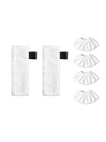 1/2/4/6pcs Replacement Pad Set Compatible With Karcher SC1, SC2, SC3, SC4, SC5, CTK10 Hand Scrubbers And Mops