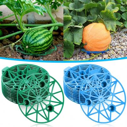 5/10Pcs Watermelon Cradle Stand Green/Blue Melon Stand Trellis Plastic Vegetables Pumpkin Support Basket For 2025 Spring Outdoor Garden Supplies