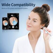 HB Ear Wax Removal With 5 Ear Scoop, Ear Cleaner With Camera,Ear Wax Remover Tool, Rechargeable Earwax Removal Kit For Adults