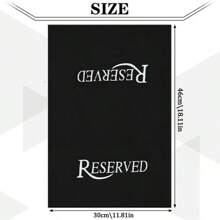 4pcs Reserved Chair Signs Church Pew Reserved Sign Reserved Seating Placeholder With Printed Words For Weddings Parties Celebrations Receptions Church Or Event(Black 4pcs) - Multicolor - View 6