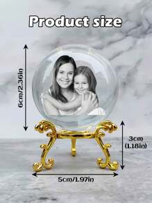 Bola de cristal de vidrio personalizada - Esfera de foto personalizada para decoración del hogar y la oficina - Regalo perfecto para San Valentín, Navidad, cumpleaños e ideal para familiares, colegas, seres queridos - Multicolor - Ver 8