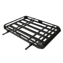 YUNRUX Roof Basket Car Roof Rack Roof Luggage Rack Universal Luggage Basket Aluminum Black Universal Roof Basket Car Roof Rack Luggage Rack Basket Tray Luggage Carrier - 黑色 - 查看 4