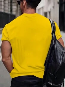 Áo thun họa tiết cỡ lớn dành cho nam có hình chú vịt đeo kính và in chữ "I Don't Give A Duck", vải dệt kim polyester, cổ tròn, dáng thường ngày, thiết kế mới lạ - Nhiều màu - Xem 2