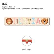 Customized Personalized Name Puzzle Board, Christmas Gift, Name Puzzle, First Birthday Gift, Unique Name Puzzle Board, Baby Boy Or Girl Early Education Toy, 3D Letter Puzzle Toy, Customized Baby Name - Multicolor - View 16