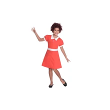 Child Amscan Annie Orphan Girl Costume - 10-12 Years - Red - View 3