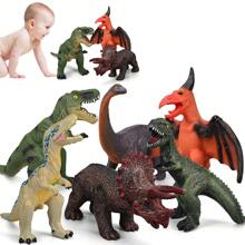 6 Piece Jumbo Soft Toys For Kids And Toddlers, Perfect For Dinosaur Lovers - Dinosaur Party Favors, Birthday Gifts - 多種顏色 - 查看 6