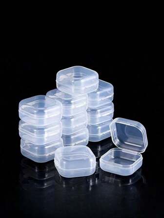 Transparent Plastic Small Jewelry Boxes For Earrings, Earplugs, And Mini Storage - Perfect For Back To School Organization, Holiday Gifting, And Stylish Home Decor - Ideal For Christmas, Thanksgiving, New Year, And Valentine's Day Celebrations!