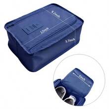 Bolsas de zapatos portátiles de viaje multifunción impermeable plegable de almacenamiento de alta capacidad organizador de bolsas de zapatos - Azul oscuro G796C - Ver 10