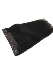 Halo 接发/夹式接发真人发片直发假发 180% 密度 14 英寸时尚假发真发