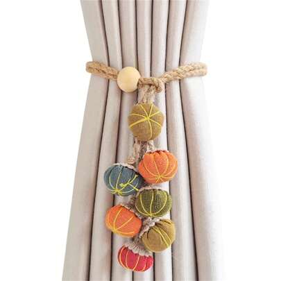 Cloth Pumpkin Curtain Tiebacks Cute Curtain Rope Holdbacks Decorative Drapery Holder For Home Office Decoration