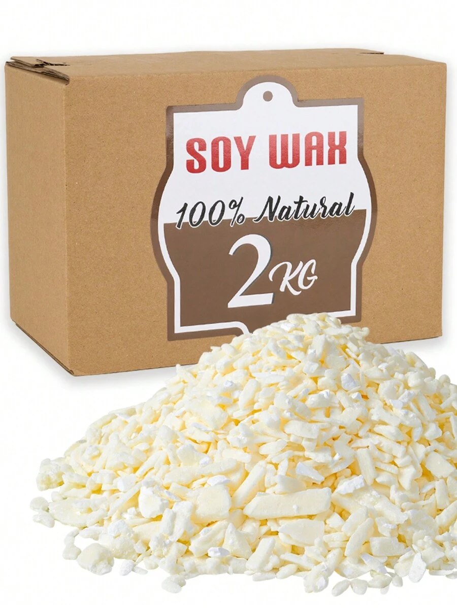 2kg/4.4lbs Natural Soy Wax, For Candle Making, DIY Scented Candles, 2000g/70.54oz Candle Making Supplies - Soy Wax - View 1