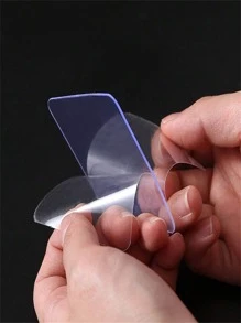 10/20/50pcs Transparent Double Sided Adhesive Pads, 2.2 Inch Waterproof Double-Sided Stickers, Super Washable Nano Gel Suitable For Wall, DIY Crafts, Home, Office, Back To School