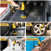 3pcs Drill Brush Set, Power Scrubber Wash Cleaning Brushes Tool Kit, Drill Brush For Grout Floor Tub Shower Tile Bathroom Kitchen Surface,Electric Drill Brush Set Power Scrubber Wash Cleaning Brushes Tool Kit For Clean Car Wheel Tire Glass Windows