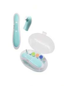 Electric Nail File Trimmer Cutter For Baby Toddler Kids Pink/Blue - Màu xanh lam - Xem 4