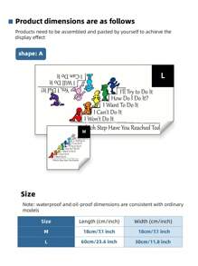 1 pièce Autocollant mural avec citation inspirante, autocollant mural avec phrases de motivation de style bande dessinée, décoration de la maison, autocollants PVC imperméables, art mural autocollant, autocollants de motivation, style contemporain, pour la décoration de la salle de classe, la décoration de la chambre des enfants, la décoration murale, la décoration de la maison, la décoration de la salle d'étude - Multicolore - Voir 7