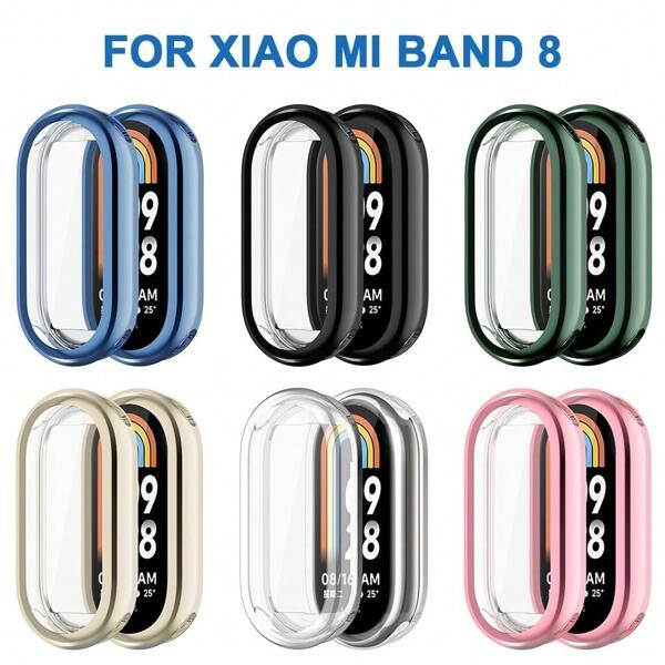 Silicone TPU Case For Mi Band 8 Smartwatch Screen Protector Frame Bumper For Mi Band8 Cover