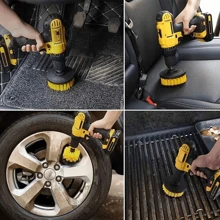 3pcs Drill Brush Set, Power Scrubber Wash Cleaning Brushes Tool Kit, Drill Brush For Grout Floor Tub Shower Tile Bathroom Kitchen Surface,Electric Drill Brush Set Power Scrubber Wash Cleaning Brushes Tool Kit For Clean Car Wheel Tire Glass Windows