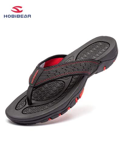 HOBIBEAR Men's Summer Flip Flops, Indoor Fashion Casual Thong Sandals, Beach Breathable Flat Shoes, Home Slippers, Spring Festival, Valentine's Day, Spring And Summer Holiday Travel Gift