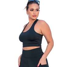Kit 3 Top Fitness Gym Workout Training Workout Clothes Sports Training Assorted Colors - 1Black/1Gray/1White - View 3