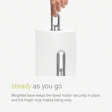 simplehuman Porta servitoallas Cocina con Brazo Tensor, Acero Inoxidable Cepillado - acero inoxidable dorado - Ver 6