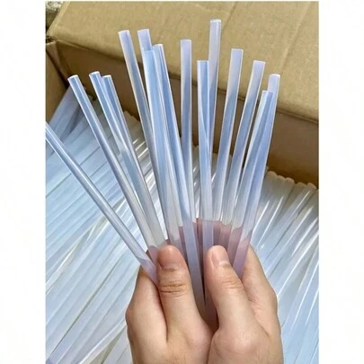 20 支迷你超透明热熔胶棒，光滑透明粘合剂，无味，坚固，兼容大多数胶枪，DIY，手工艺品，木工，塑料，工具配件，圣诞手工艺品工具，节日手工工艺品，颜色和款式随机