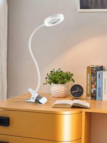 LED-bureaulamp met klemlamp met 3 kleurmodi, 10 helderheidsringen/klemlampen, 360° flexibele zwanenhals, dimbaar, oogbescherming, bureaulamp, USB-bureaulampen voor thuis, op kantoor, in de slaapkamer, in de kamer, om te lezen en te leren (zwart)