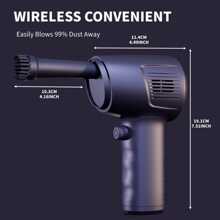 OCTAVO Electric Compressed Air Duster For Computers, 50000RPM Powerful Air Duster For PC/Keyboard/Car/Electronics, Infinitely Adjustable Speed, Portable Rechargeable Cordless Dust Blower - 10000mAh - View 4