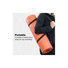 Calitek UBUNG Yoga Mat Non Slip With Carry Strap 10mm Thick Pilates Yoga Orange - Orange - View 2