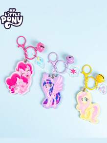 1pc  Acrylic Jingle Bell Keychain Backpack Charm, Pinkie Pie & Twilight Sparkle Design, Suitable Gift For Couples, BFFs, Family, Birthday, Party Party Favors Wedding Gifts Birthday Gifts Graduation