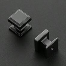 30 Pack Matte Black Square Kitchen Cabinet Knobs,Zinc Solid Drawer Pulls,Farmouse Cabinet Handles For Cupboard, Dresser, Closet And Bathroom, Modern Cabinet Hardware For Cabinets - 30 - View 2