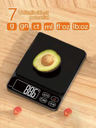 1 pièce Balance alimentaire numérique polyvalente de cuisine, petite balance de cuisine en acier inoxydable pour le café, Balance de cuisine max 3 kg, convertible en multiples unités GGNCFTFL.Oz LB : Oz, mini balance alimentaire, balance électronique professionnelle pour bijoux, écran à cristaux liquides rétroéclairé, pour balances de cuisine à domicile, voyage, alimentation (sans pile)