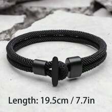 1pc Milan Rope Bracelet, Ocean Series Anchor Braided Rope Bracelet, Creative Unique Design, Suitable For Men & Women, Daily Wear - Simple Buckle - View 5
