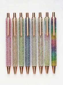 水钻金属圆珠笔，时尚创意金属笔，留言簿签名笔，办公学习创意笔，返校及课堂礼物佳选，闪亮水晶钻石笔，女士办公会议生日婚礼礼物