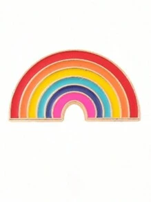 1pc Cute Cartoon Character Rainbow Girl & Her Friends Brooch Decoration Accessory - Multicolor - View 2