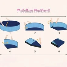 1pc Foldable Pet Bath Tub, Portable Dog Pool,Large Dog Swimming Pool , Hard Plastic Bath Grooming Pool For Pets Dogs And Cats,Blue
