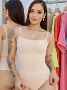 KIT 3 BODY ALCINHA FINA ANARRUGA ATOALHADO ALÇA FINA - PRETO BRANCO NUDE - Visão 3