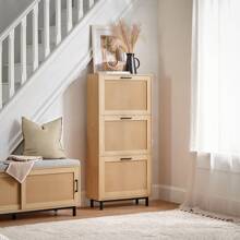 SoBuy FSR155-N, 3 Flip-Drawers Shoe Cabinet Shoe Rack Shoe Storage Cupboard Organizer, W60 X D24 X H127cm - Brown - View 5