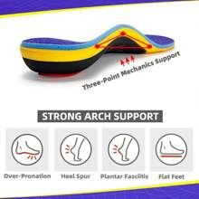 Heavy Duty Support Pain Relief Orthotics - 220+ Lbs Plantar Fasciitis High Arch Support Insoles Men Women, Flat Feet Orthotic Insert, Work Boot Shoe Insole, Absorb Shock With Every Step