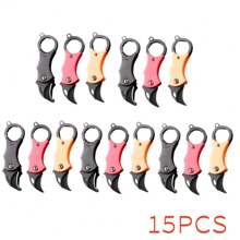 15PCS Multi Functional Folding Knife, Mini Outdoor Knife, Camping Gift Carry On Self-Defense Knife, Pocket Knife, Camping Knife