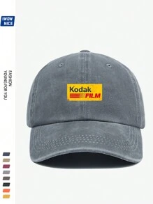 Vintage 90s Film Logo Baseball Cap, Plain Design, Multi-Color Options, Adjustable Size, Retro Truck Driver Hat, Outdoor Sun Protection Hat, Suitable For Casual, Entertainment, Hiking, Photography, Birthday, Holiday Gift