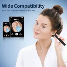 HB Ear Wax Removal With 5 Ear Scoop, Ear Cleaner With Camera,Ear Wax Remover Tool With 1080P, Rechargeable Earwax Removal Kit For Kids Adults