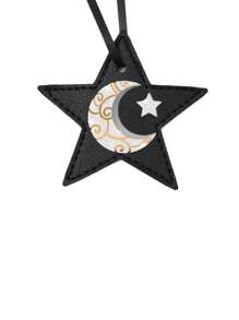 1 件五角星皮包饰物星形皮革吊坠包饰物礼物行李牌钥匙扣皮革扣适合男女 - 彩色 - 查看 5