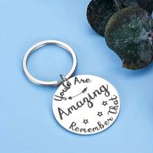 1pc Inspirational Stainless Steel Keychain Bag You Are Amazing, Remember This Is A Motivational Keychain Prepared For Friends And Colleagues Car Accessories Bag Charm School Cute Goth Y2k Halloween Accessories Teachers Day Christmas Gift Ideas Bag Accessories Lanyards With Id Holder Car Accessories Bag Charms