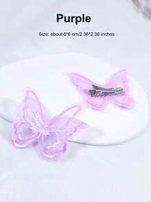 6/12 pièces Pinces à cheveux avec nœud en dentelle, accessoires de cheveux romantiques pour la Saint-Valentin, polyvalents pour l'intérieur/extérieur, convenant pour les concerts, fêtes, mariages, séances photos, ornements de cheveux en forme de papillon