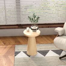 Round Side Table, Pedestal Fluted Accent Round End Table For Home, Bedroom, And Living Room - Gỗ - Xem 6