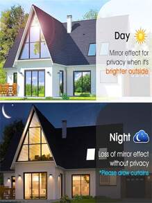 Household One-Way Window Film, Daytime Privacy Mirror, Window Coloring, Thermal Control, Sun Protection, Anti UV Reflective Coloring Film, Glass Door And Window Cover, Static Electricity Does Not Leave Glue, DIY Stickers For Windows