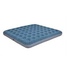 Air Mattress Inflatable Bed Sleeping Pad For Camping, Patterned Flocking Blue - Blue - View 1